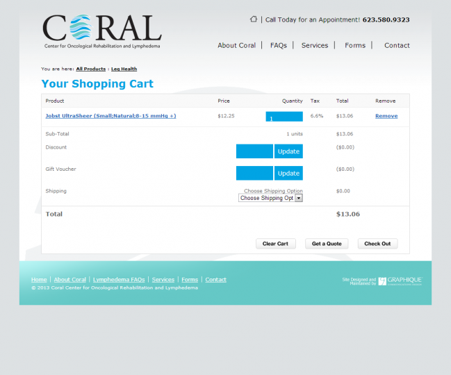Coral - Photo of Shopping Cart Page