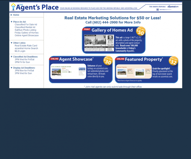 Agent's Place - Photo of Home Page